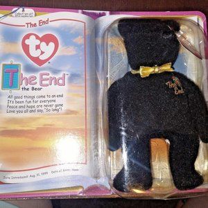 TY BEANIE BABIES 'THE END' BLACK BEAR McDONALD'S NEW IN BOX! MILLENNIUM CELEBRA